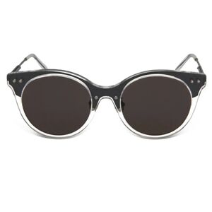 Bottega Veneta Shiny Crystal Round Sunglasses